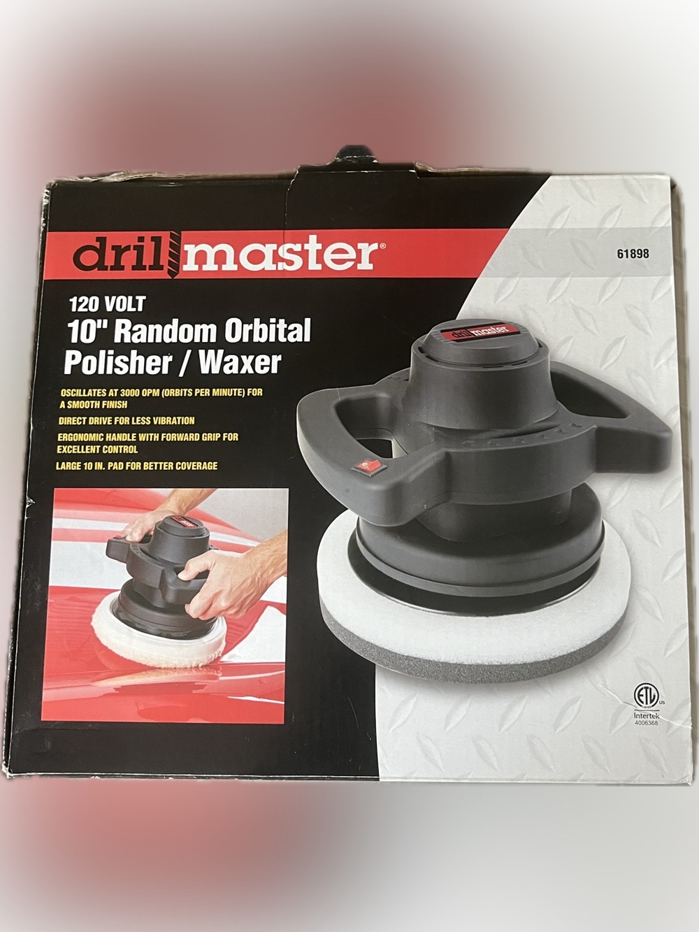 Black Random Orbital Polisher / Waxer with extra Polishing Bonnet
